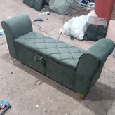 لاوست دونفره باکسدار چرم و پارچه هزینه ارسال به عهده مشتری