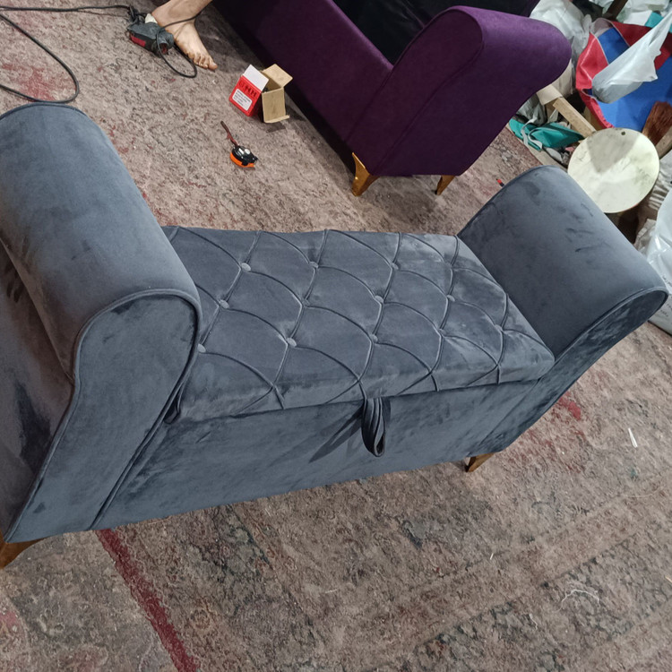 لاوست دونفره باکسدار چرم و پارچه هزینه ارسال به عهده مشتری