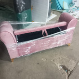 لاوست دونفره باکسدار چرم و پارچه هزینه ارسال به عهده مشتری